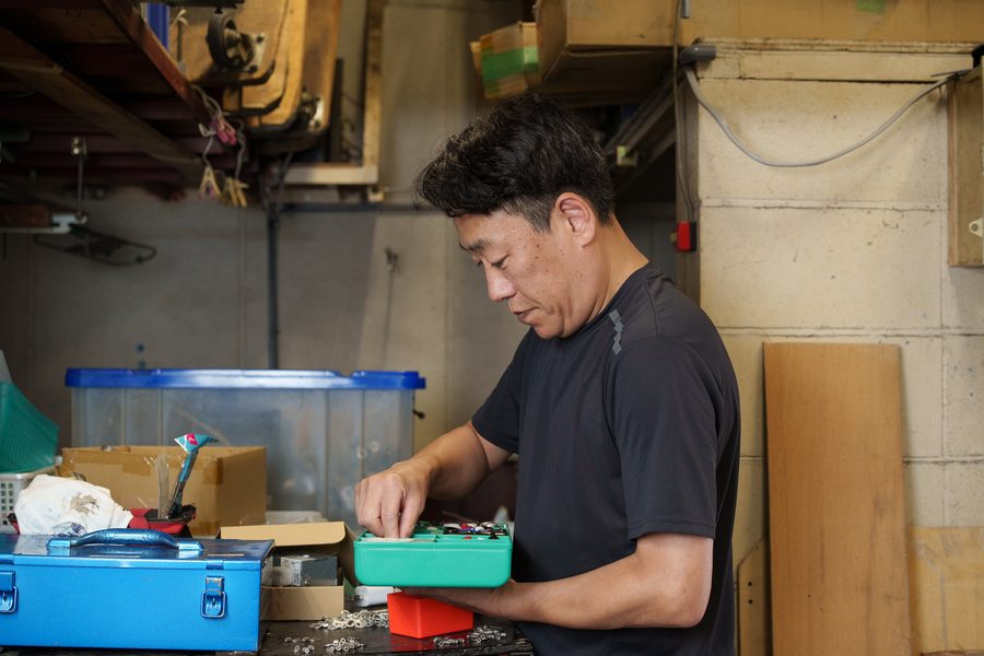 先輩社員Sさんの作業風景